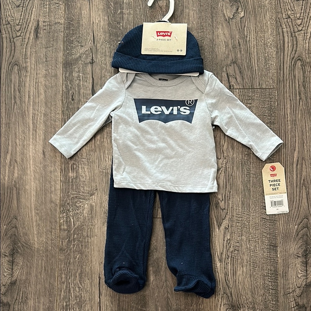 Levi's Gray and Navy Kids Matching Set